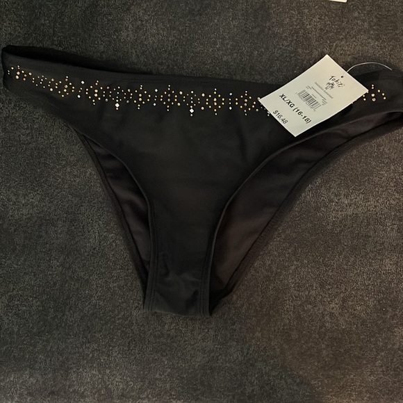 NWT: Black, Gold and Silver Two piece Tahiti Swim suit👙🖤 - Picture 2 of 12